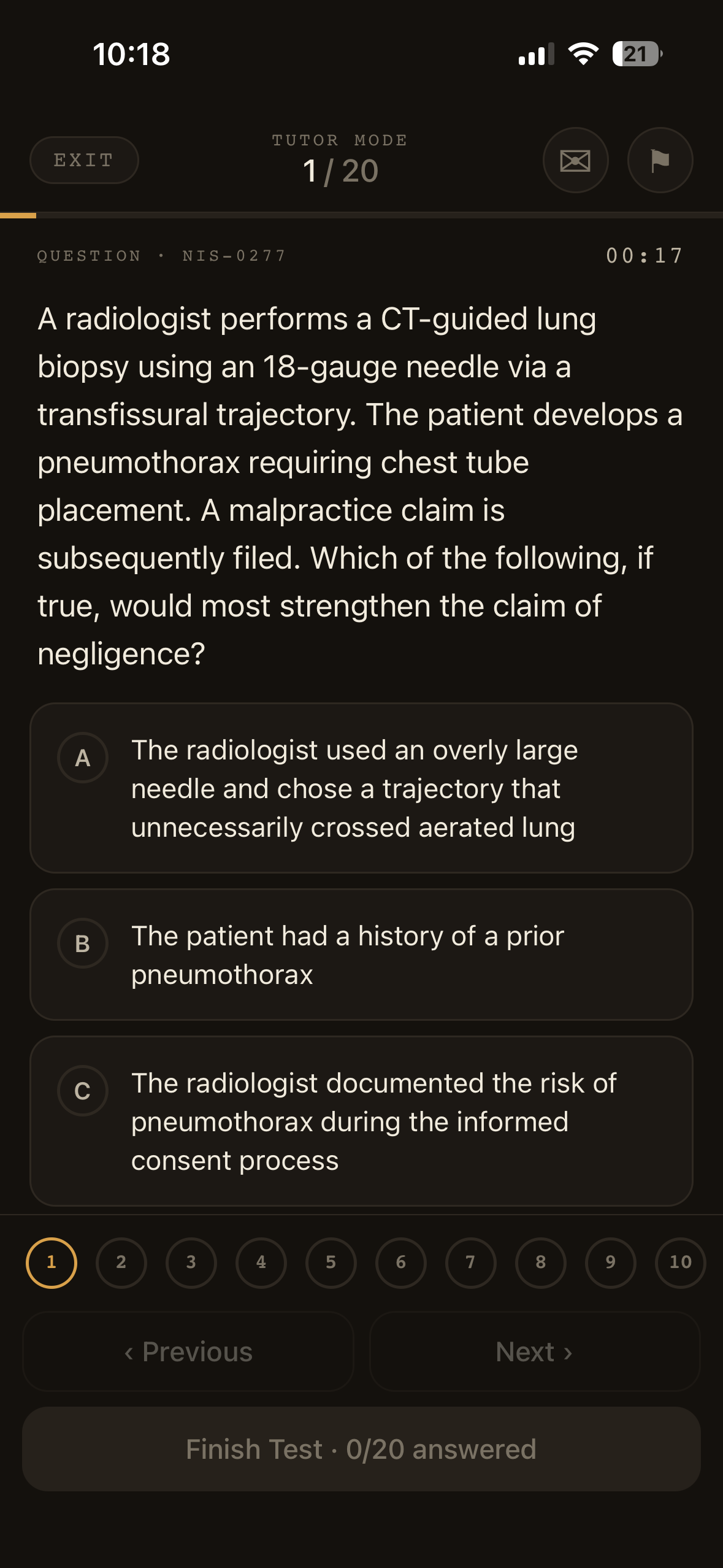 Question in dark mode